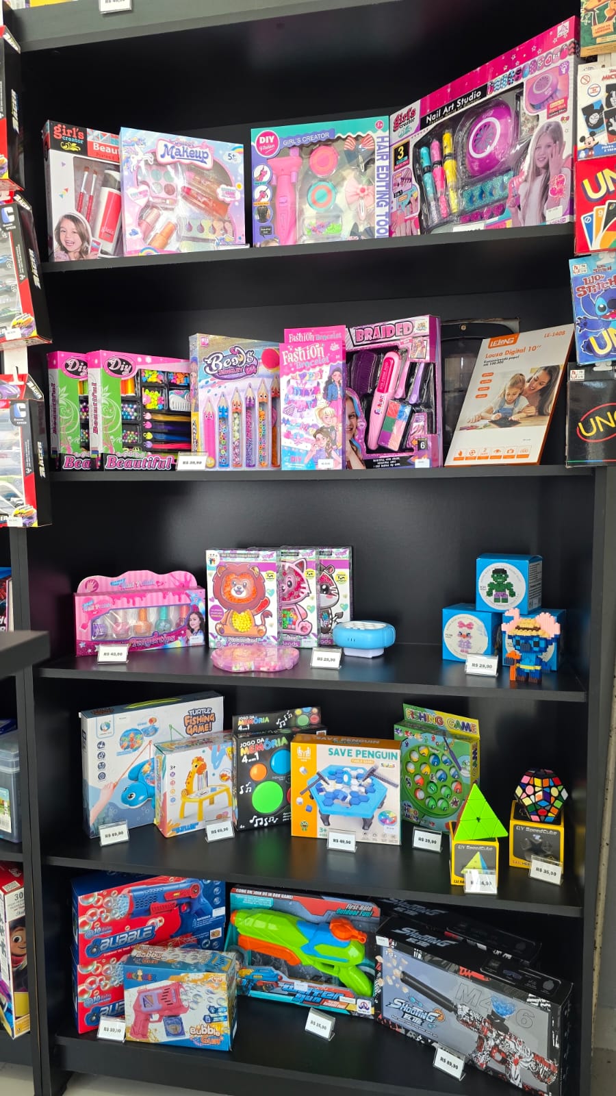 Prateleira de produtos - Brinquedos